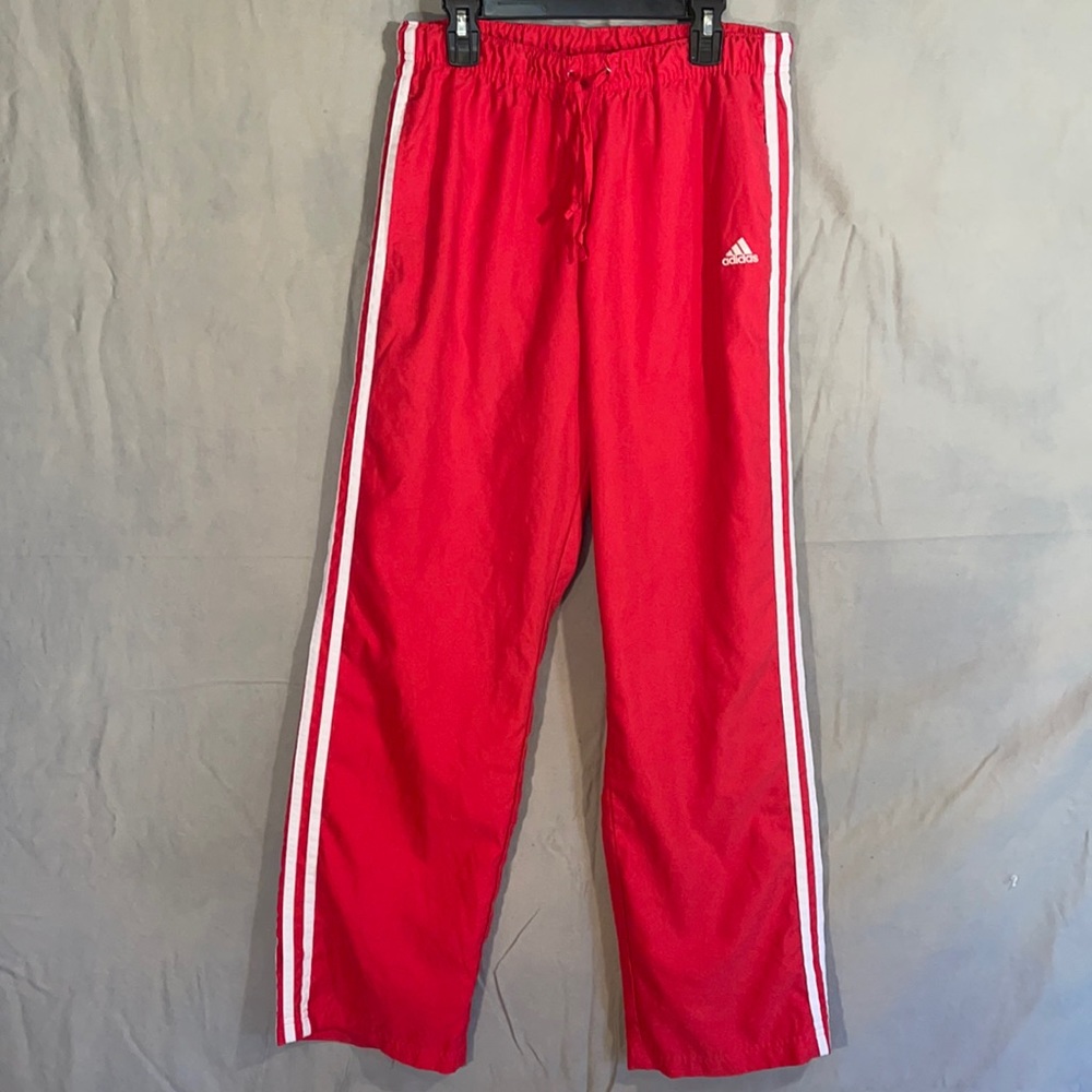 Adidas red pants size m